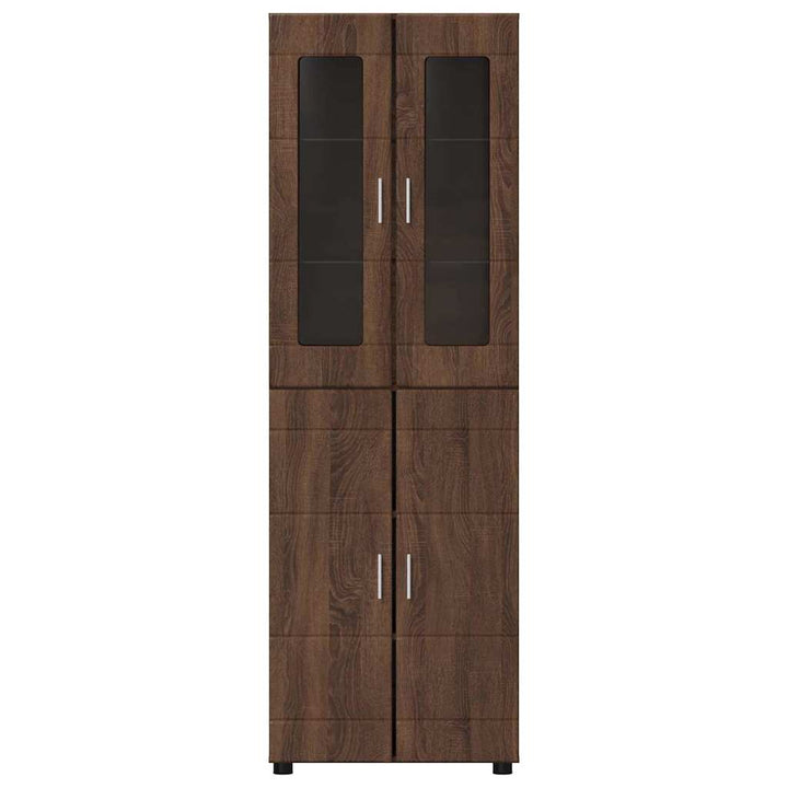 Highboard FLORIN Brun eg 60 x 35 x 182 cm Konstrueret træ