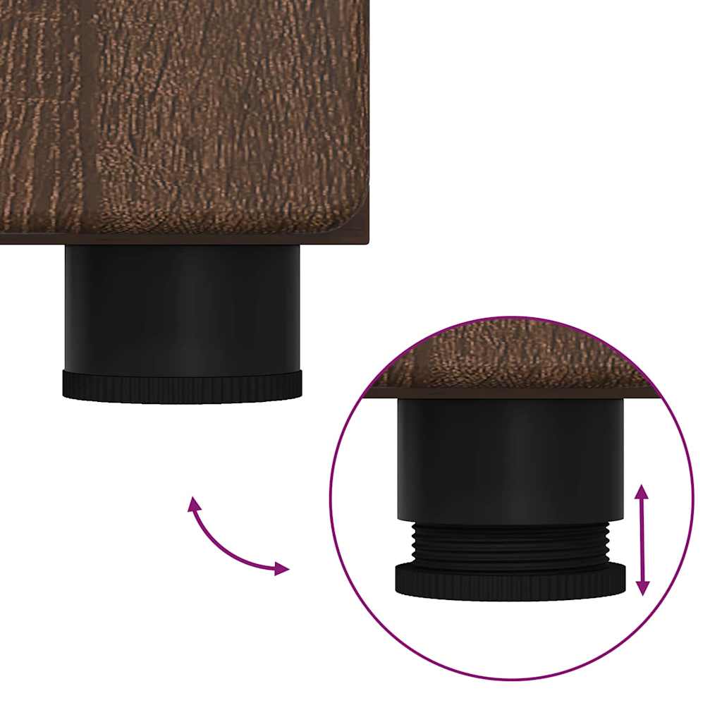 Highboard FLORIN Brun eg 60 x 35 x 182 cm Konstrueret træ