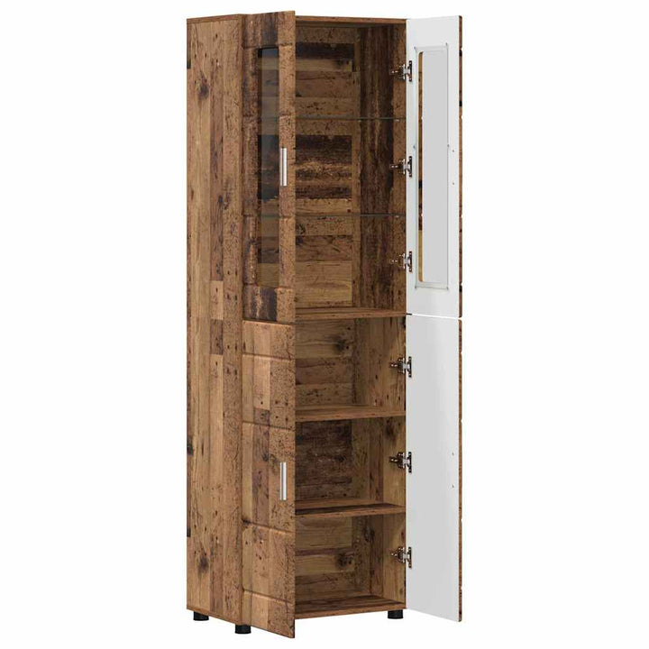 Highboard FLORIN Gammelt træ 60 x 35 x 182 cm Konstrueret træ