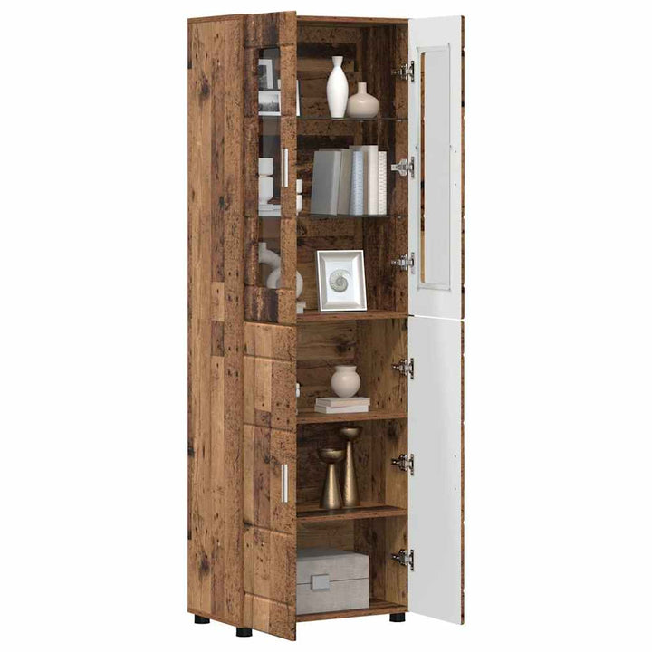 Highboard FLORIN Gammelt træ 60 x 35 x 182 cm Konstrueret træ