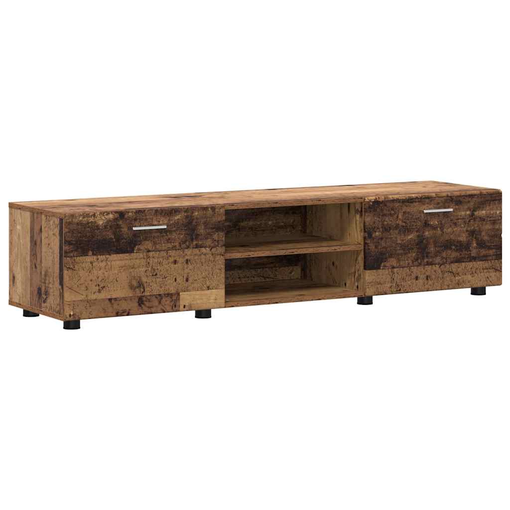 TV-møbelsæt med skuffe FLORIN 3 pcs Gammelt træ Konstrueret træ