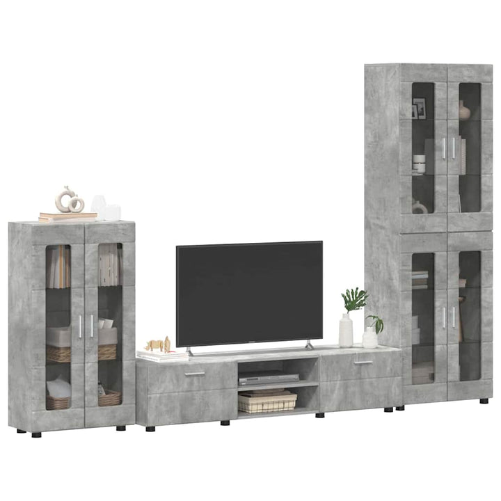 TV-møbelsæt FLORIN 3 stk. Beton Grå Konstrueret træ