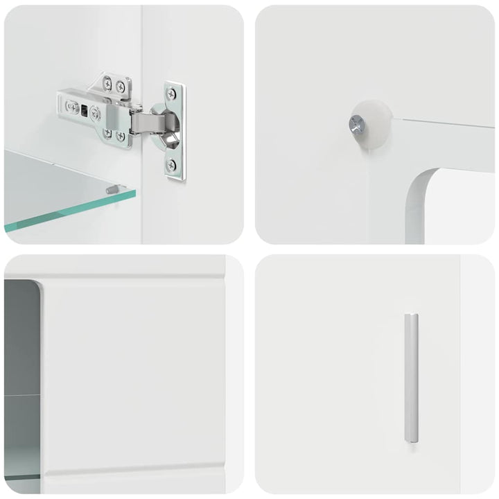 TV-møbelsæt med skuffe FLORIN Høj gloss hvid Konstrueret træ