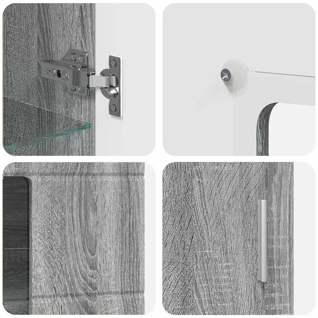 TV-møbelsæt med skuffe FLORIN Grå Sonoma Konstrueret træ