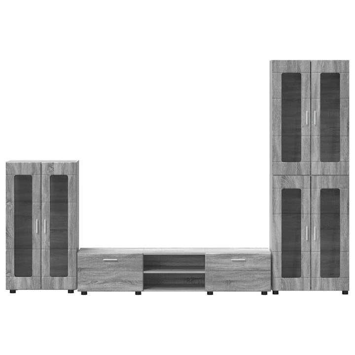 TV-møbelsæt med skuffe FLORIN Grå Sonoma Konstrueret træ