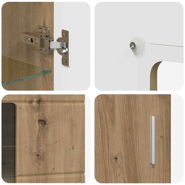 TV-møbelsæt FLORIN 3 pcs Artisan Egetræ Konstrueret træ