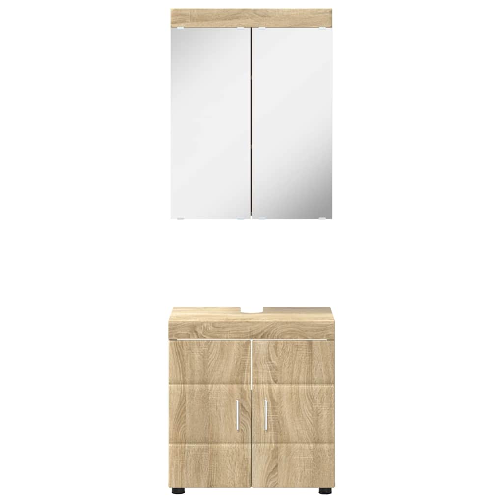 Badeværelsesmøbel sæt TULUM 2 stk. Sonoma eg 60 x 34 x 63 cm
