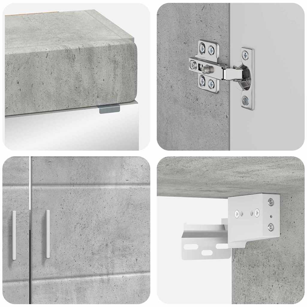 Badeværelsesmøbel sæt TULUM 2 pcs Beton Grå 60 x 34 x 63 cm