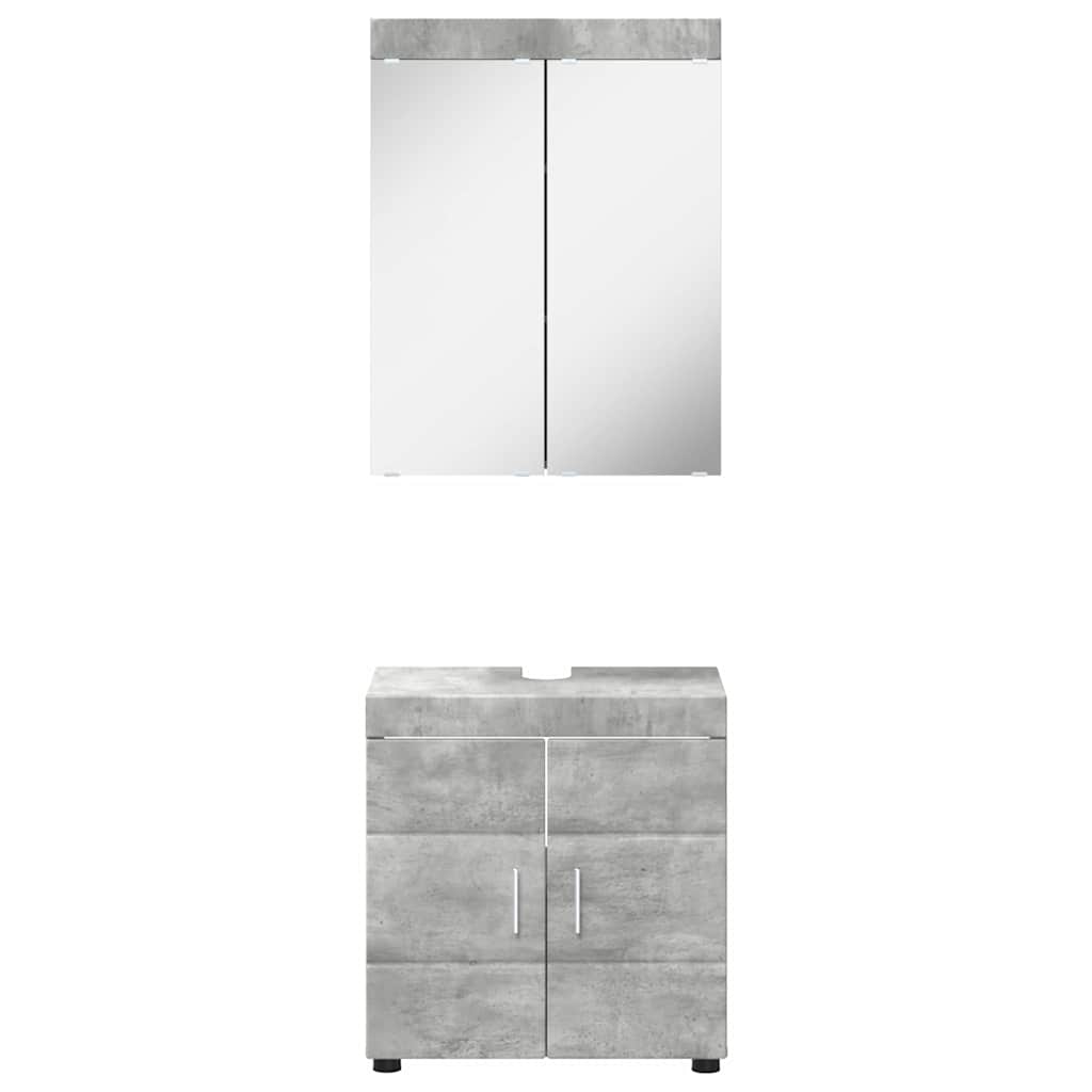 Badeværelsesmøbel sæt TULUM 2 pcs Beton Grå 60 x 34 x 63 cm