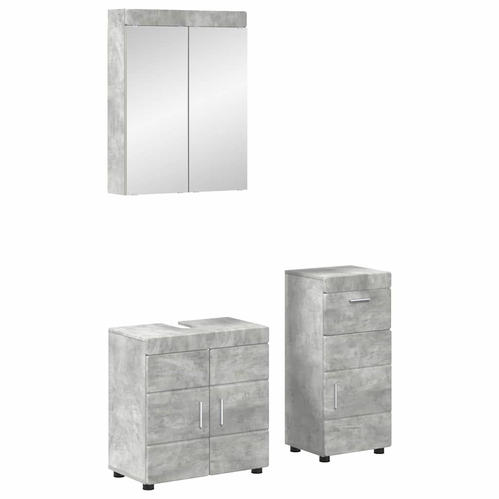 Badeværelsesmøbel sæt TULUM 3 pcs Beton Grå 60 x 34 x 63 cm