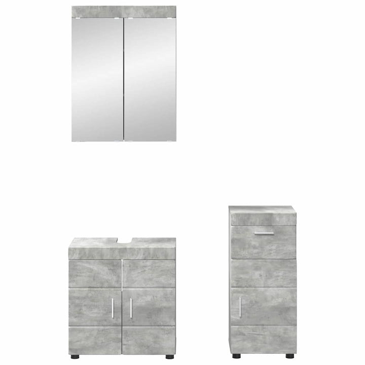 Badeværelsesmøbel sæt TULUM 3 pcs Beton Grå 60 x 34 x 63 cm