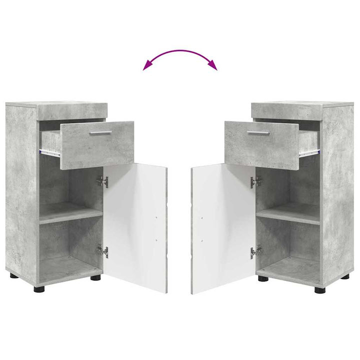 Badeværelsesmøbel sæt TULUM 3 pcs Beton Grå 60 x 34 x 63 cm