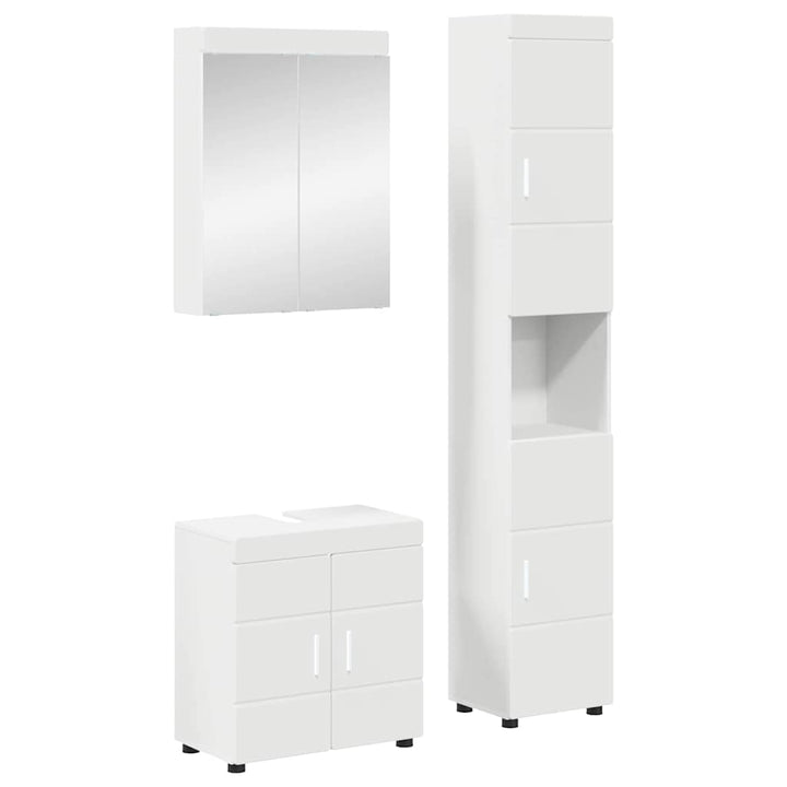 Badeværelsesmøbel sæt TULUM 3 pcs Hvid 60 x 34 x 63 cm