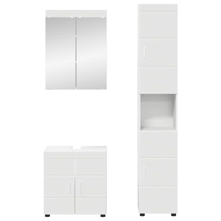 Badeværelsesmøbel sæt TULUM 3 pcs Hvid 60 x 34 x 63 cm