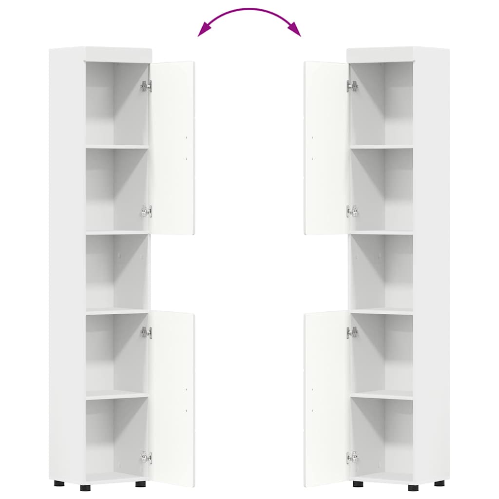 Badeværelsesmøbel sæt TULUM 3 pcs Hvid 60 x 34 x 63 cm
