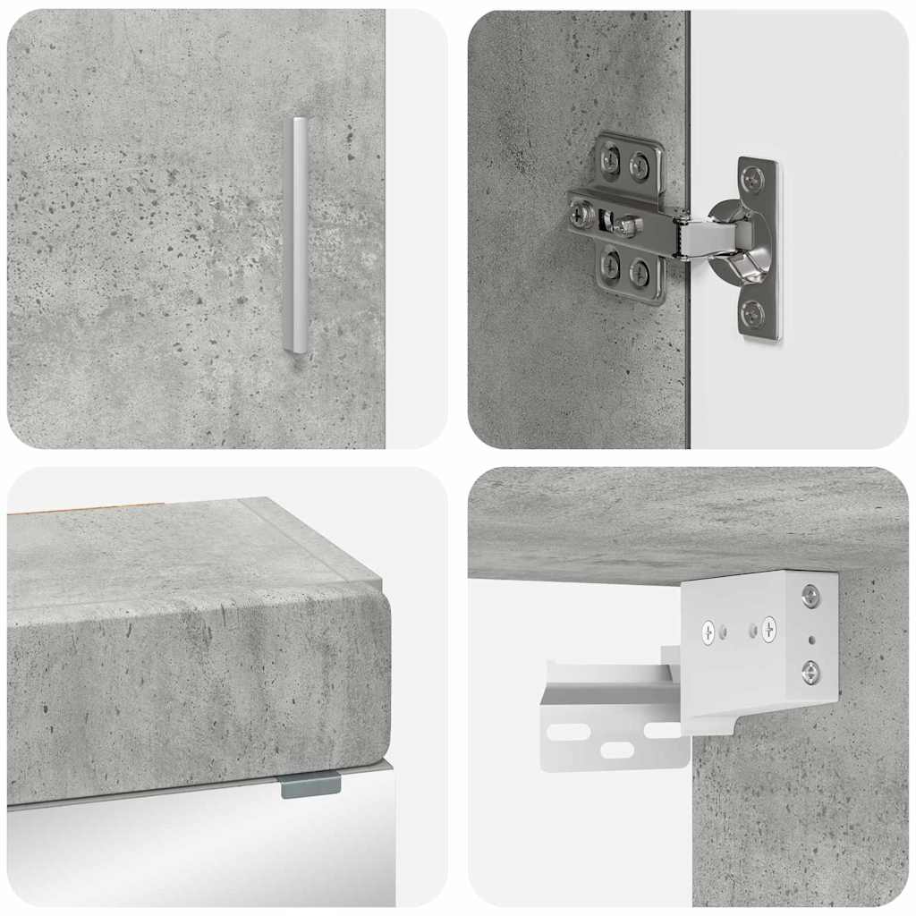 Badeværelsesmøbel sæt TULUM 3 pcs Beton Grå 60 x 34 x 63 cm
