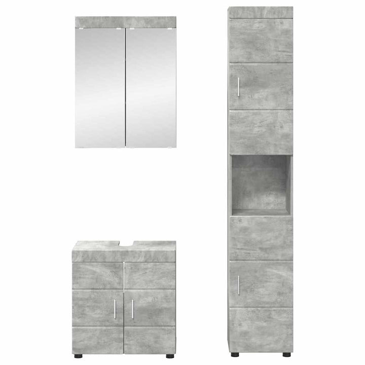 Badeværelsesmøbel sæt TULUM 3 pcs Beton Grå 60 x 34 x 63 cm