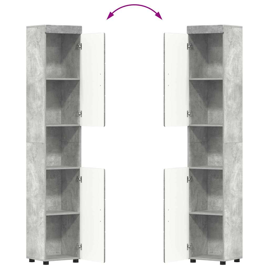 Badeværelsesmøbel sæt TULUM 3 pcs Beton Grå 60 x 34 x 63 cm