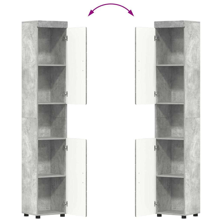 Badeværelsesmøbel sæt TULUM 3 pcs Beton Grå 60 x 34 x 63 cm