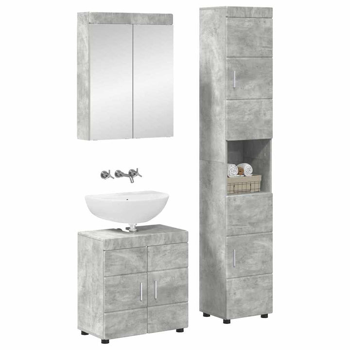 Badeværelsesmøbel sæt TULUM 3 pcs Beton Grå 60 x 34 x 63 cm