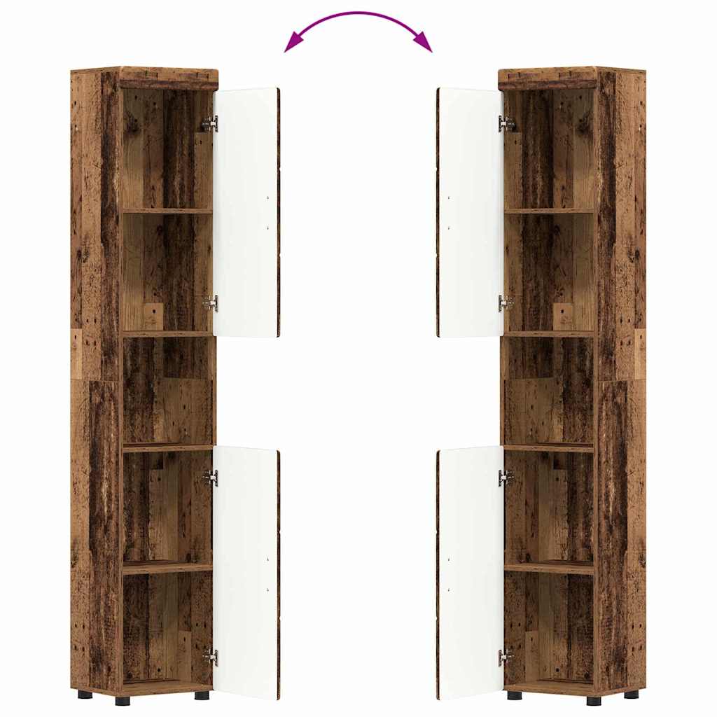 Badeværelsesmøbel sæt TULUM 3 pcs Gammelt træ 60 x 34 x 63 cm