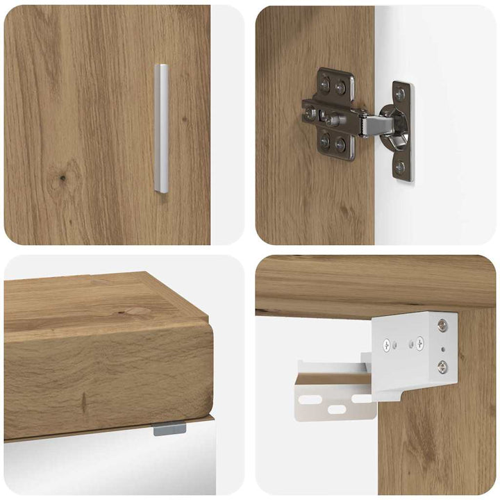 Badeværelsesmøbel sæt TULUM 3 pcs Artisan Egetræ