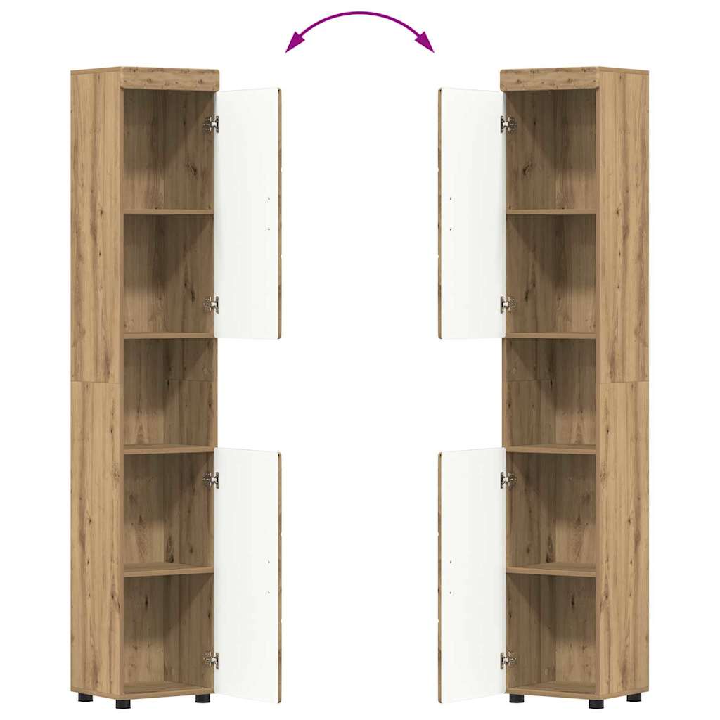 Badeværelsesmøbel sæt TULUM 3 pcs Artisan Egetræ