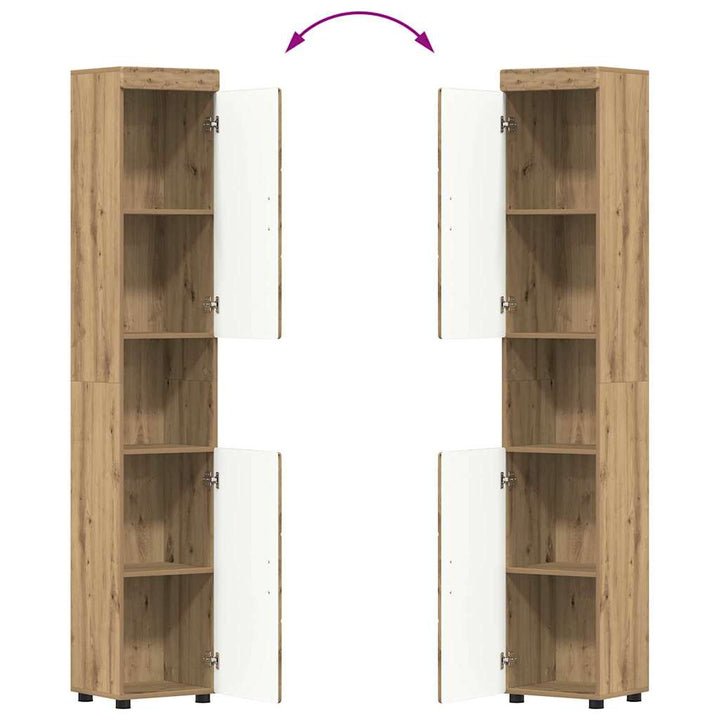 Badeværelsesmøbel sæt TULUM 3 pcs Artisan Egetræ
