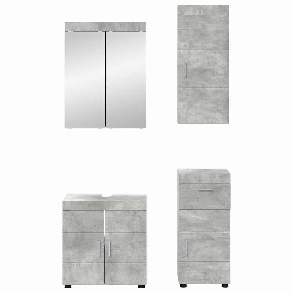 Badeværelsesmøbel sæt TULUM 4 pcs Beton Grå 60 x 34 x 63 cm