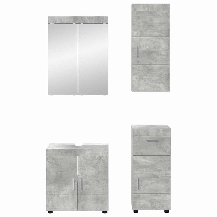 Badeværelsesmøbel sæt TULUM 4 pcs Beton Grå 60 x 34 x 63 cm