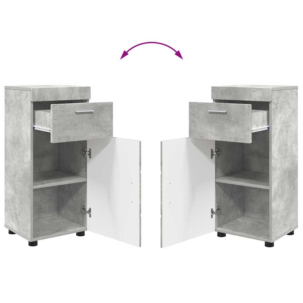 Badeværelsesmøbel sæt TULUM 4 pcs Beton Grå 60 x 34 x 63 cm