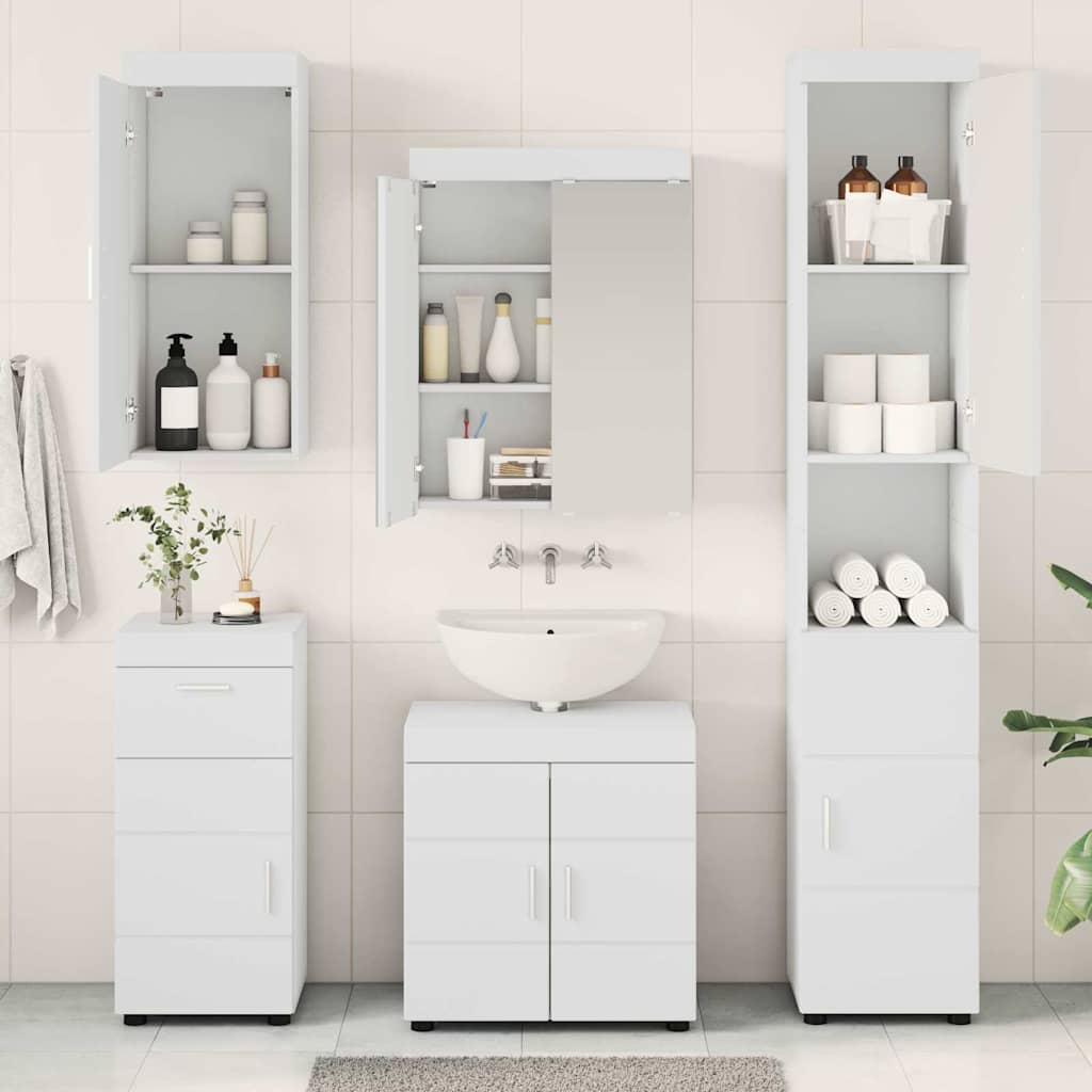 Badeværelsesmøbel sæt TULUM 5 pcs Hvid 60 x 34 x 63 cm