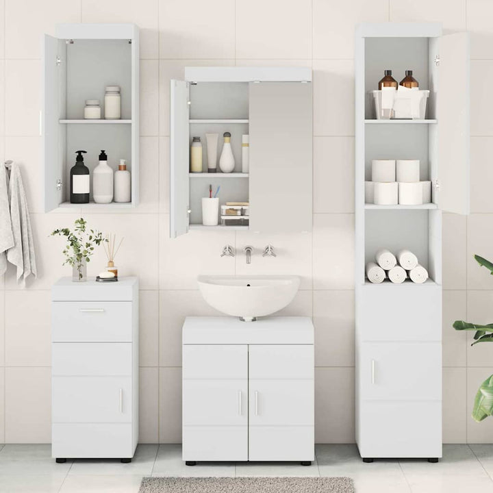 Badeværelsesmøbel sæt TULUM 5 pcs Hvid 60 x 34 x 63 cm