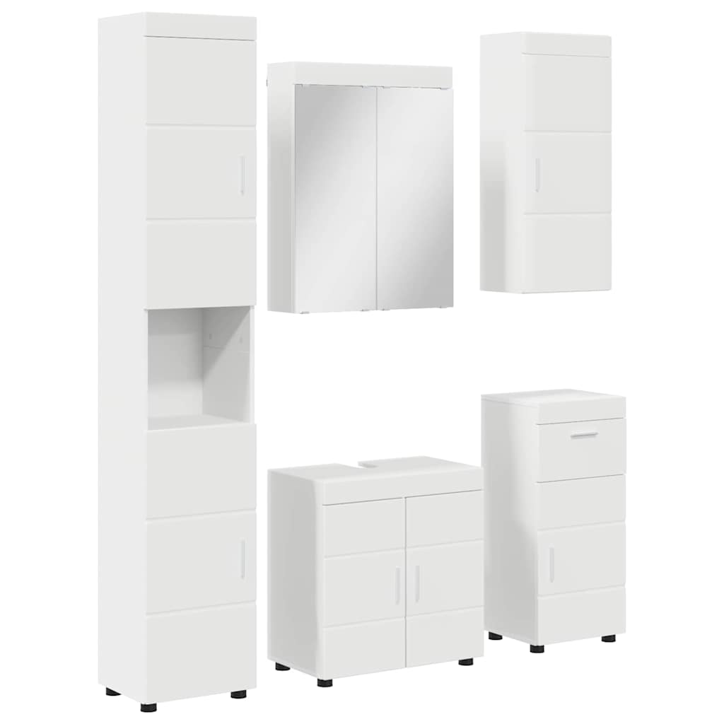 Badeværelsesmøbel sæt TULUM 5 pcs Hvid 60 x 34 x 63 cm