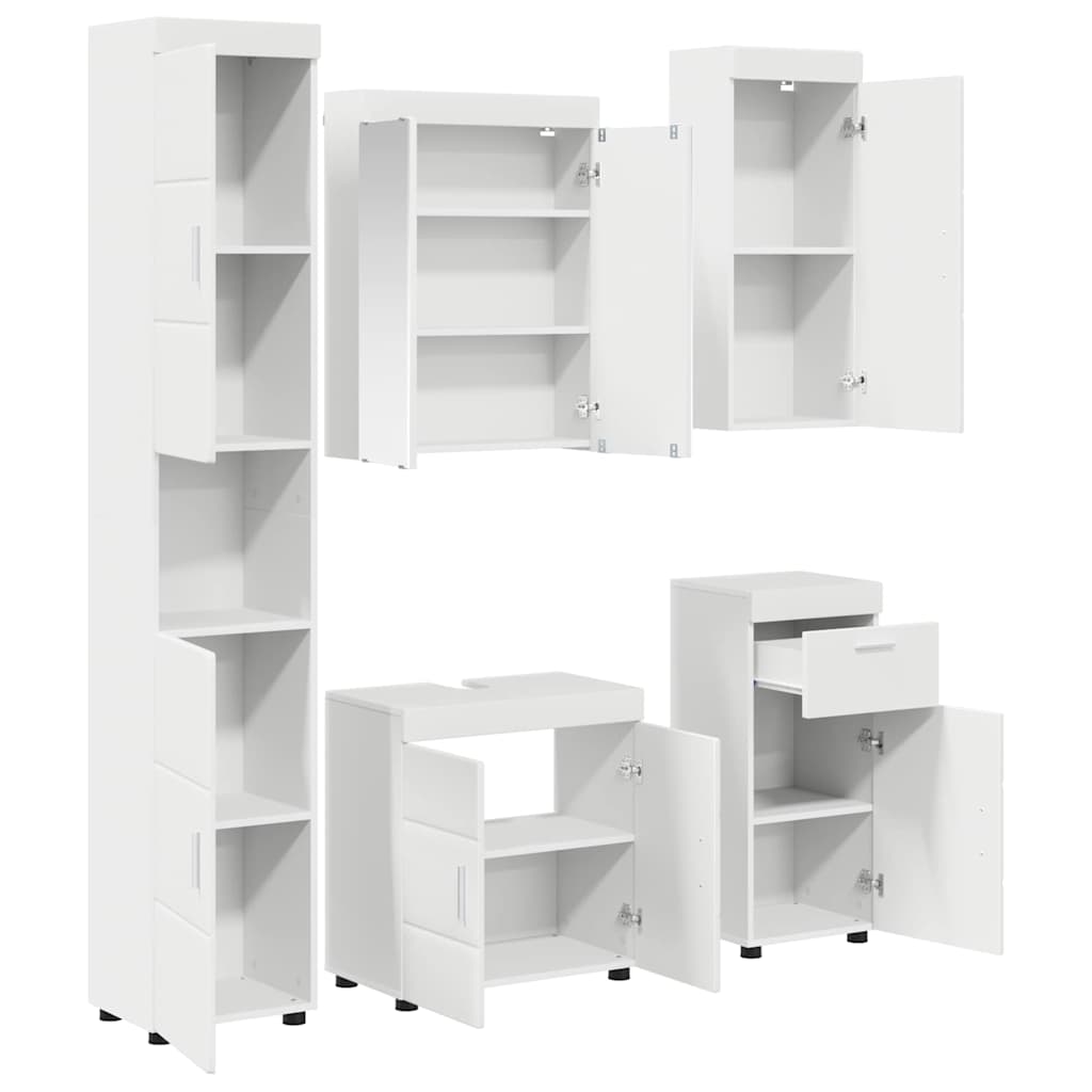 Badeværelsesmøbel sæt TULUM 5 pcs Hvid 60 x 34 x 63 cm