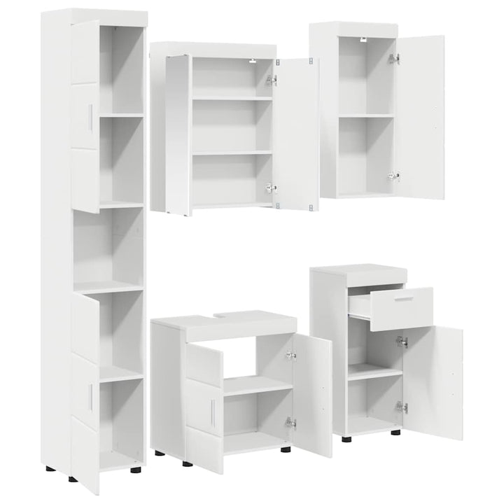 Badeværelsesmøbel sæt TULUM 5 pcs Hvid 60 x 34 x 63 cm