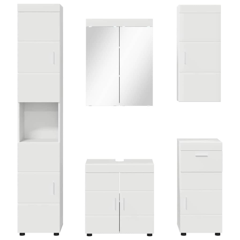 Badeværelsesmøbel sæt TULUM 5 pcs Hvid 60 x 34 x 63 cm