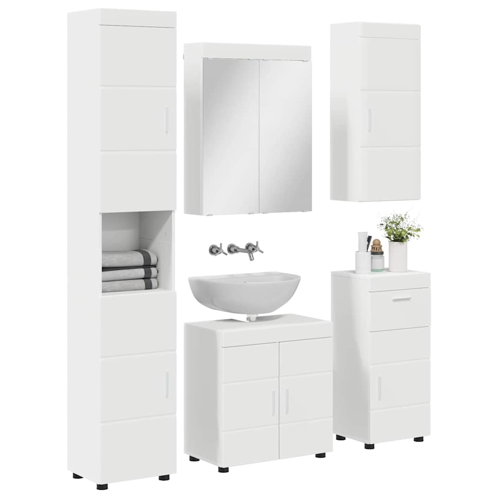 Badeværelsesmøbel sæt TULUM 5 pcs Hvid 60 x 34 x 63 cm