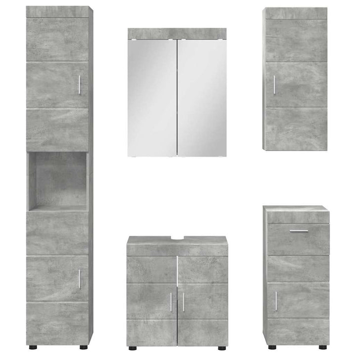 Badeværelsesmøbel sæt TULUM 5 pcs Beton Grå 60 x 34 x 63 cm
