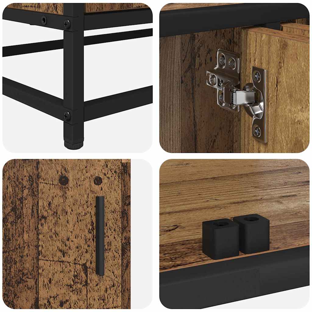 TV Enheder 2 pcs Gammelt træ 210 x 35 x 41 cm Konstrueret træ