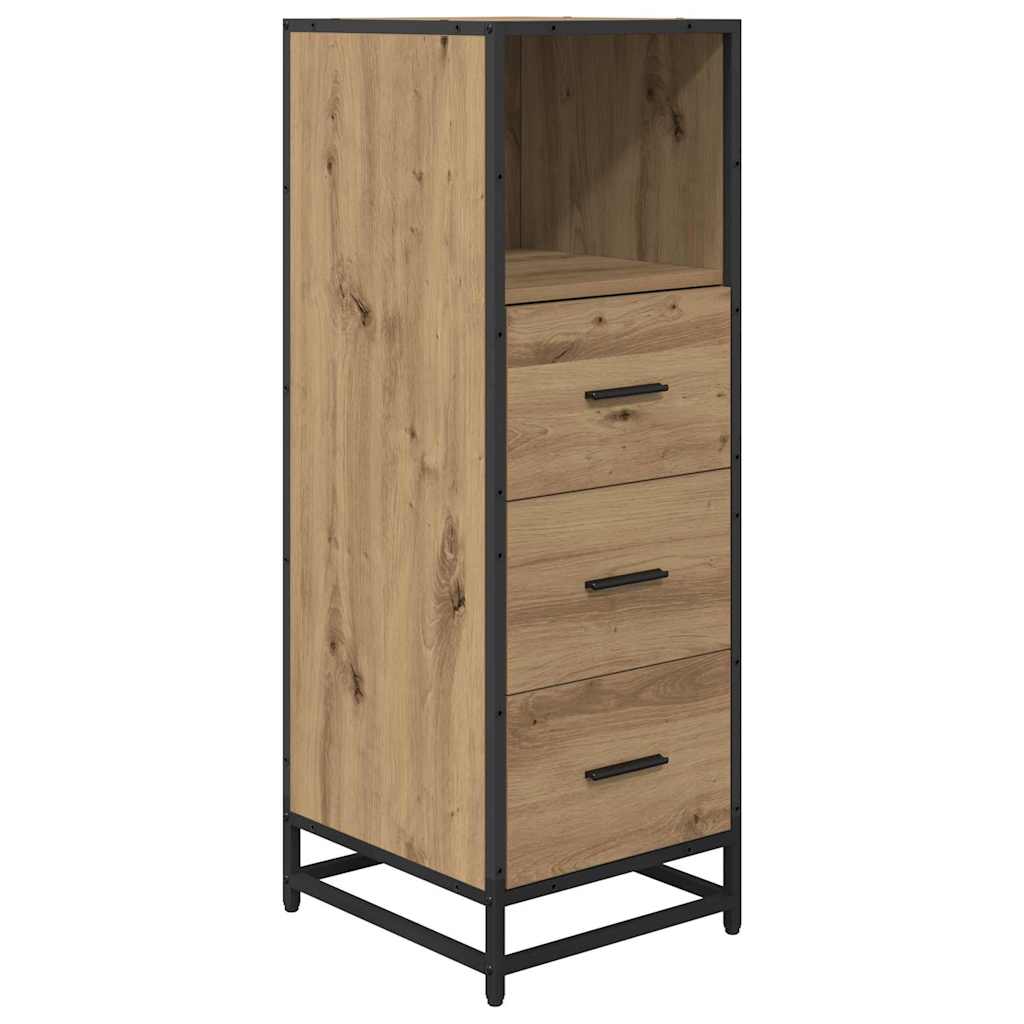 Badeværelsesmøbel sæt 4 pcs Artisan Egetræ Konstrueret træ