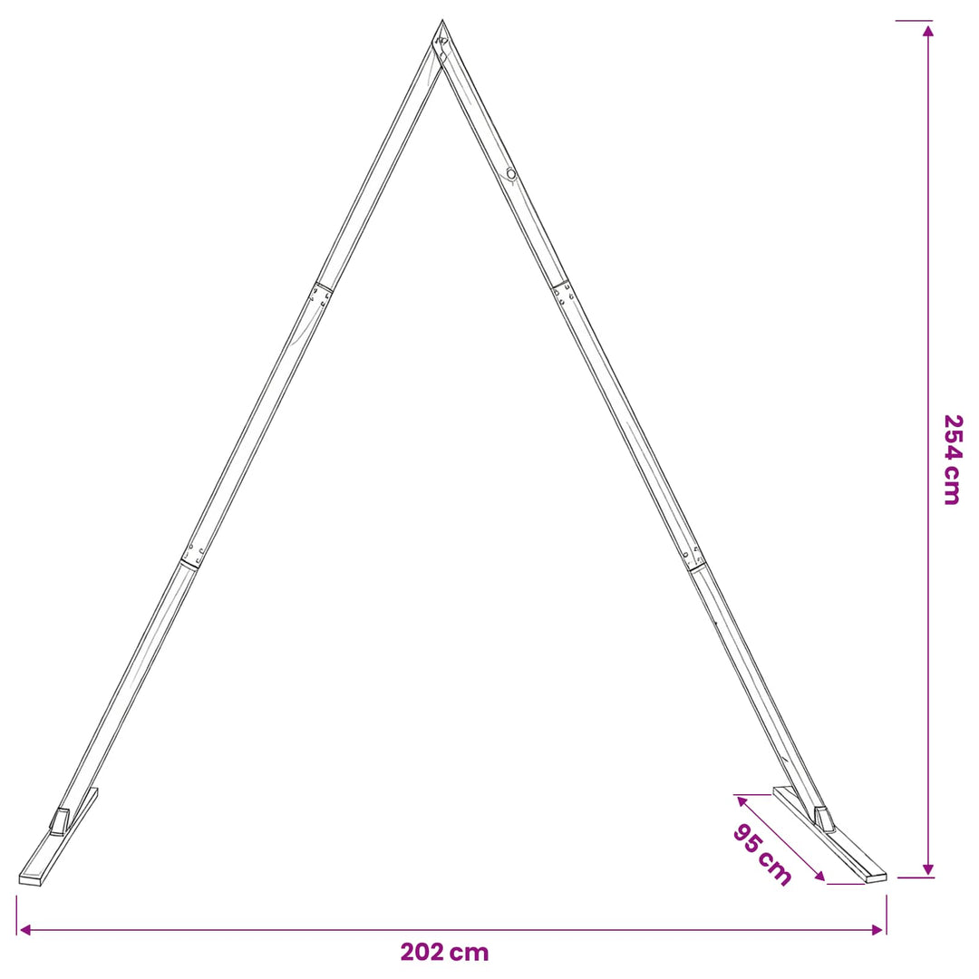Bryllupsbue Lys Brun 202 x 95 x 254 cm Massivt fyrretræ