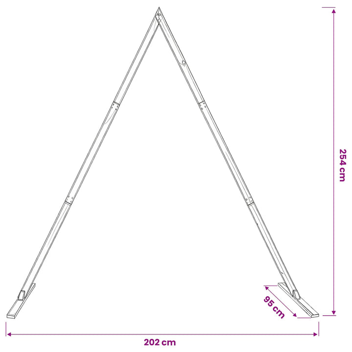 Bryllupsbue Lys Brun 202 x 95 x 254 cm Massivt fyrretræ