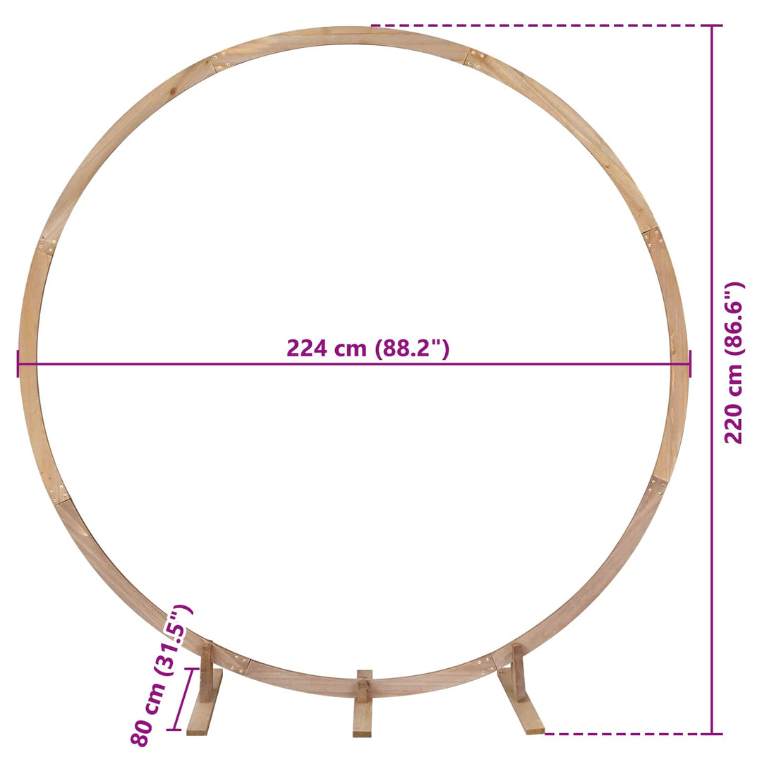 Bryllupsbue Lys Brun 224 x 80 x 220 cm Massivt fyrretræ
