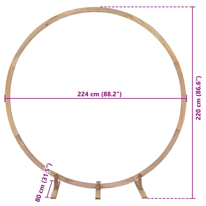 Bryllupsbue Lys Brun 224 x 80 x 220 cm Massivt fyrretræ