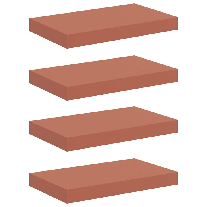 Væghylde Vægmonteret 4 pcs Rød 40 x 23,5 x 4 cm Konstrueret træ