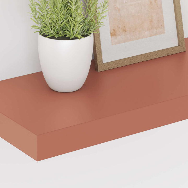 Væghylde Vægmonteret 4 pcs Rød 50 x 23 x 4 cm Konstrueret træ