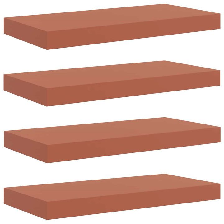 Væghylde Vægmonteret 4 pcs Rød 50 x 23 x 4 cm Konstrueret træ