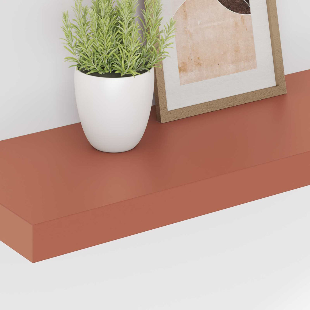 Væghylde Vægmonteret 2 pcs Rød 60 x 23 x 4 cm Konstrueret træ