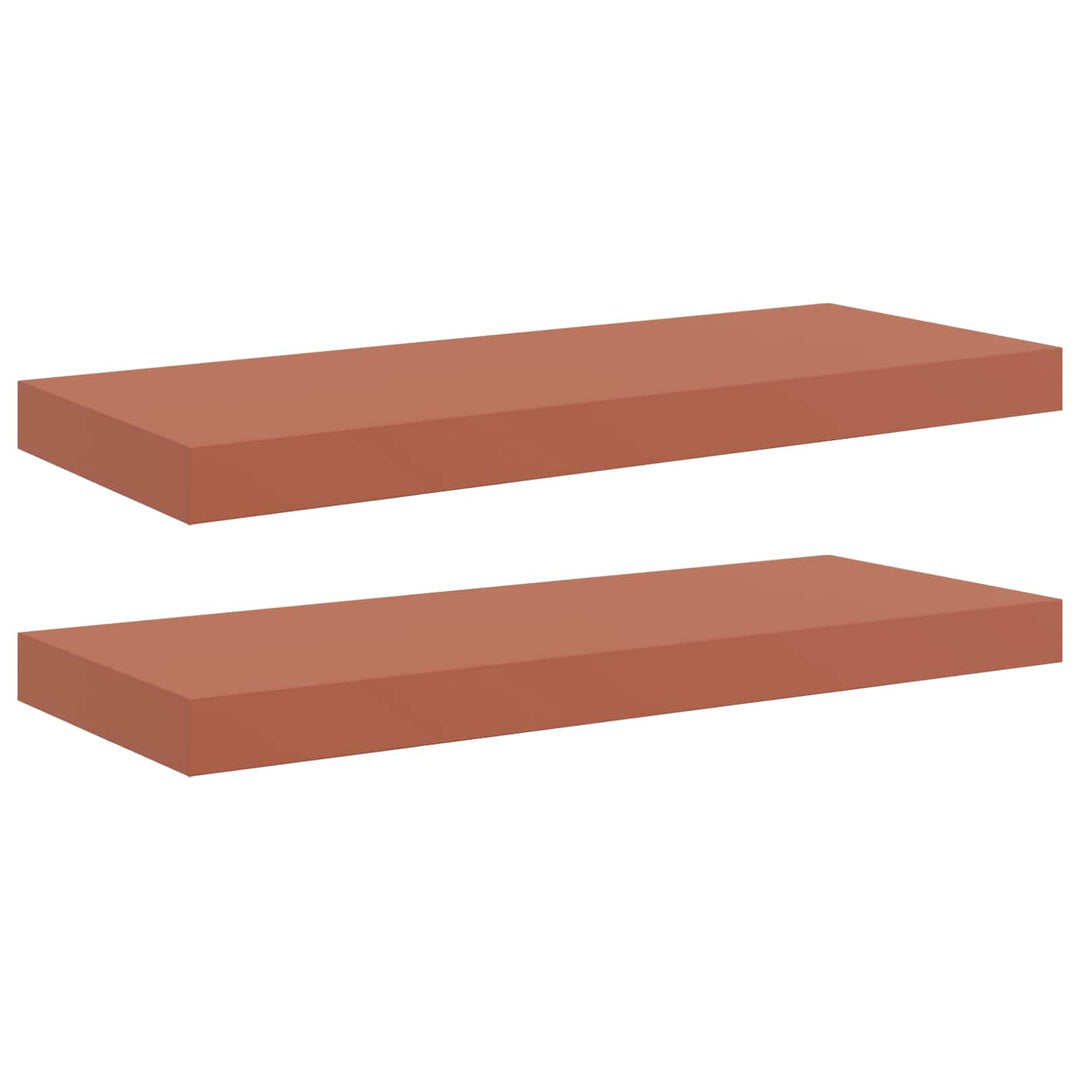 Væghylde Vægmonteret 2 pcs Rød 60 x 23 x 4 cm Konstrueret træ